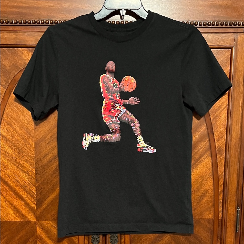 Jordan Black Tee with Red Jumpman Logo